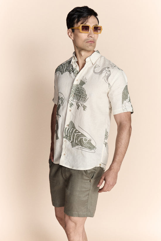Iguana Linen Shirt
