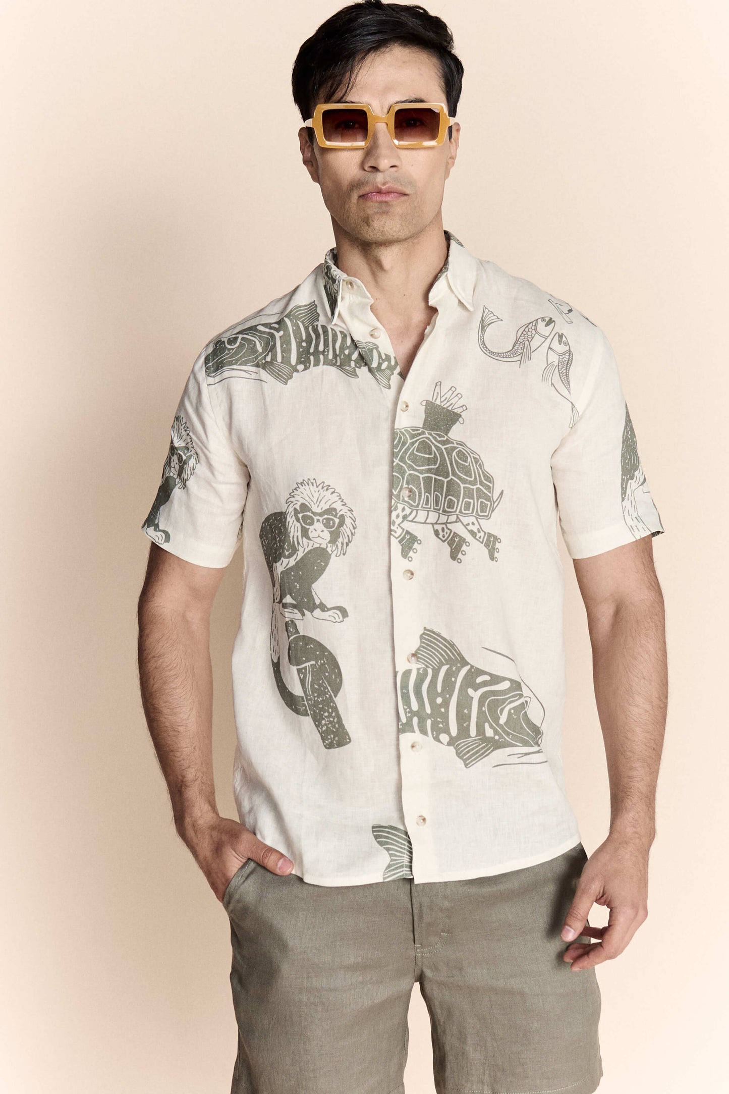 Iguana Linen Shirt