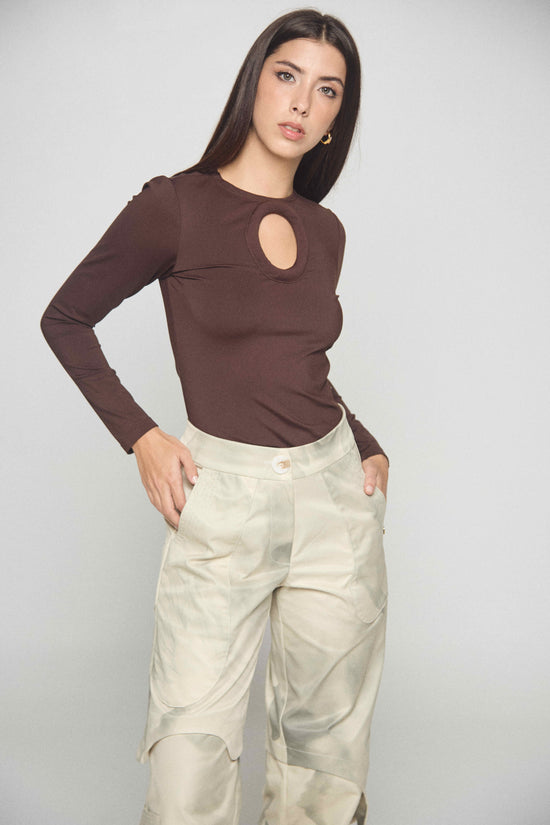 NUBE BROWN TOP