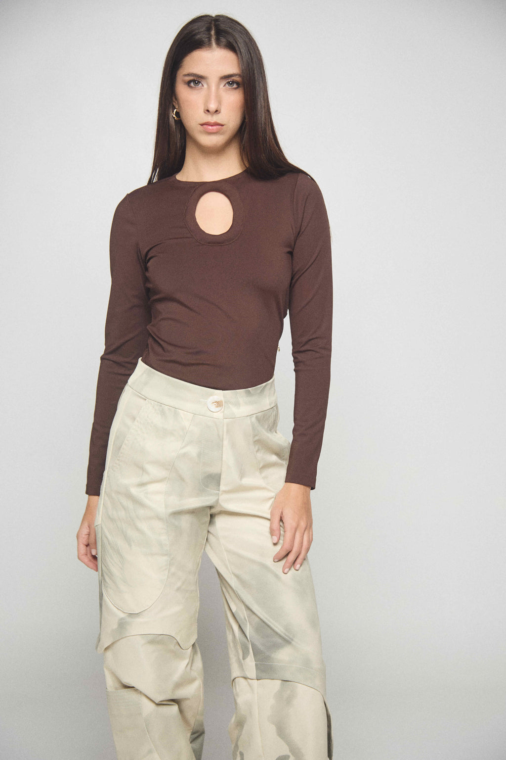 NUBE BROWN TOP