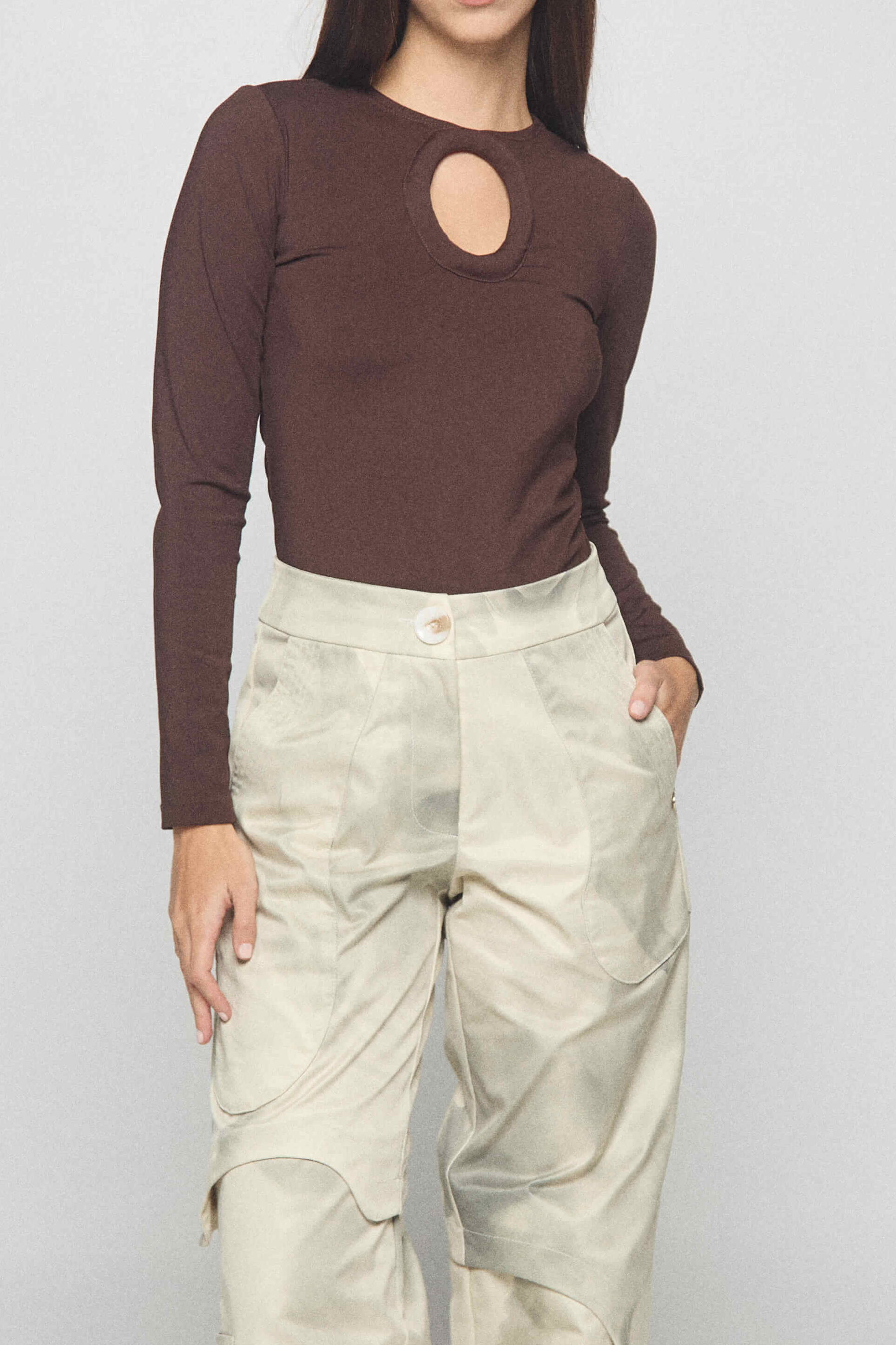 NUBE BROWN TOP