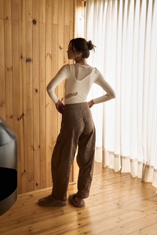 Bali dotted Mocha pant